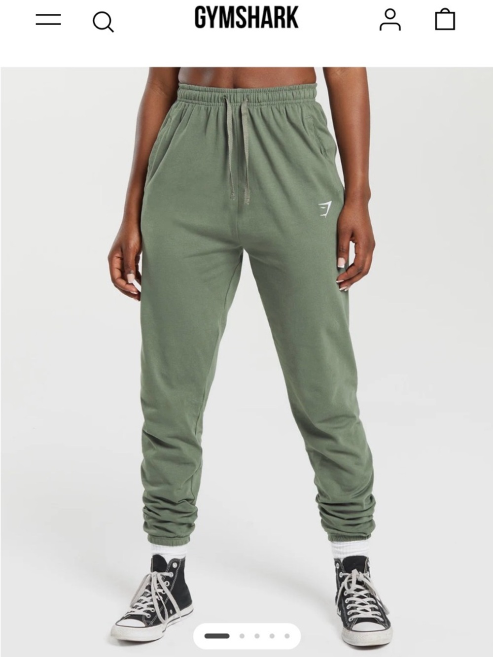 Gymshark Olive Joggers with Drawstring